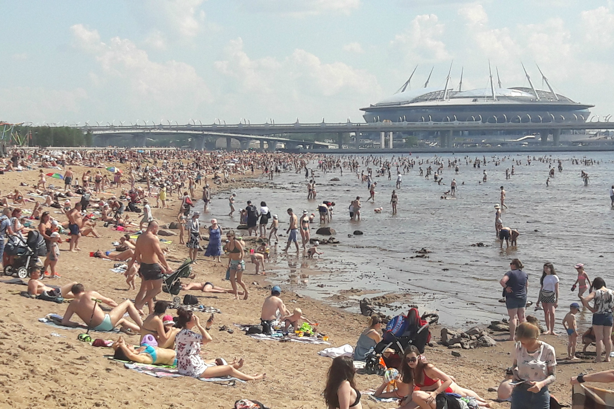 пляж в парке 300 летия